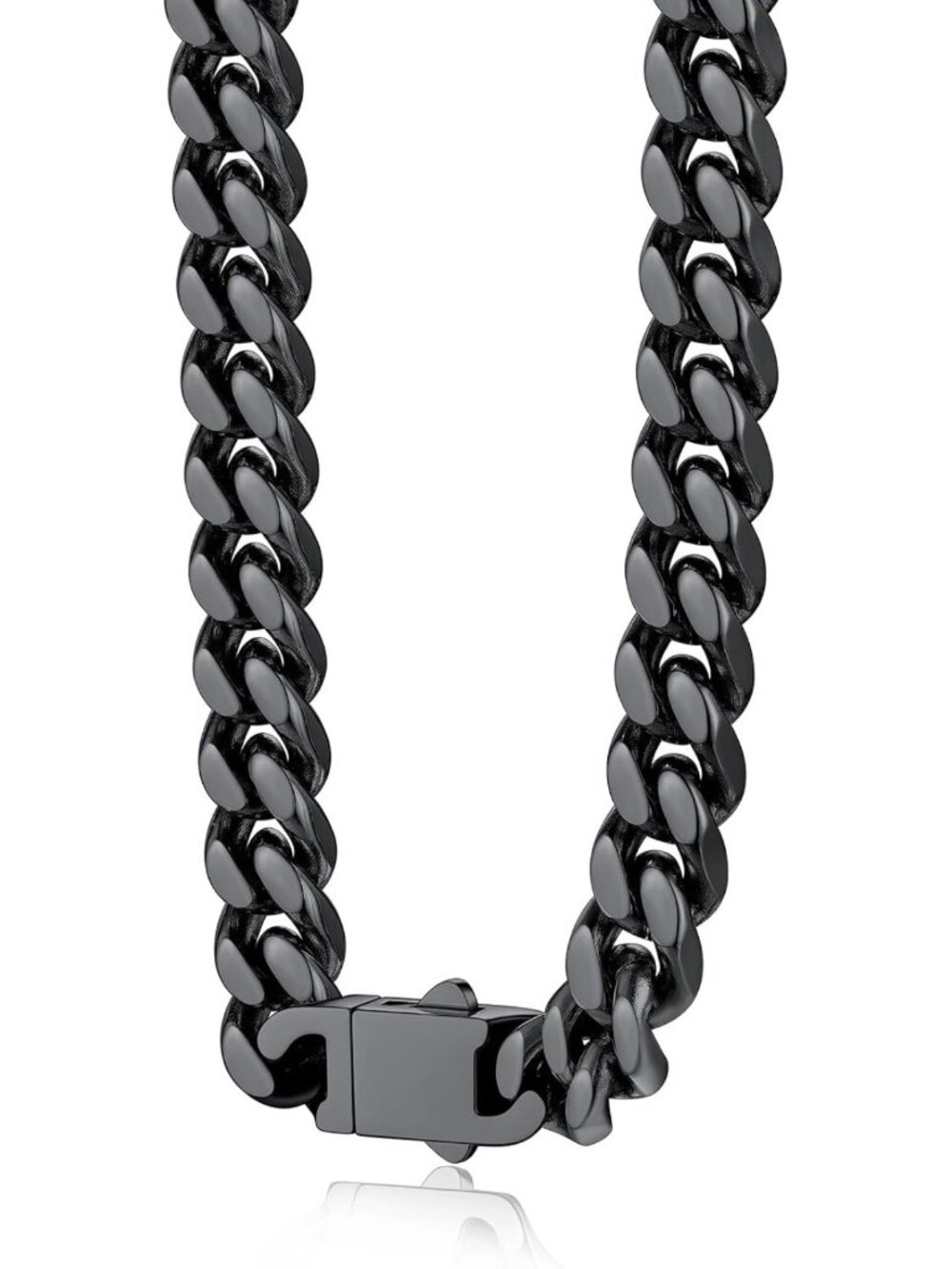 Thick Stainless Steel Cuban Link Chain Necklace for Men, Durable & Tarnish-Free